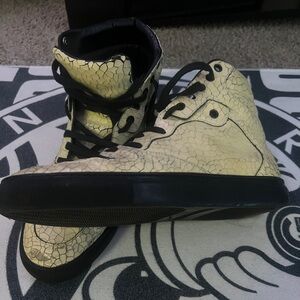 Balenciaga cracked leather hightops